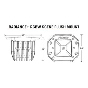 RIGID Industries Radiance Scene - RGBW - Flush Mount - Pair [682153] - Pods & Cubes