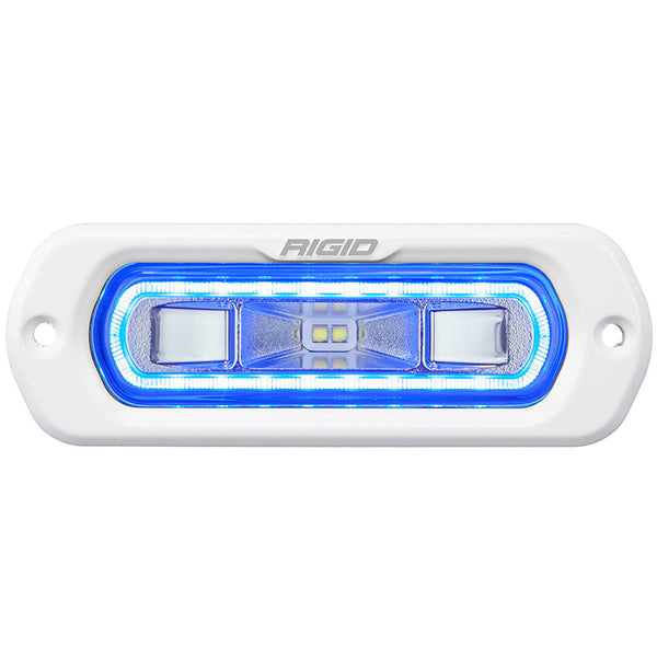 RIGID Industries SR-L Series Marine Spreader Light - White Flush Mount - White Light w/Blue Halo [51201]