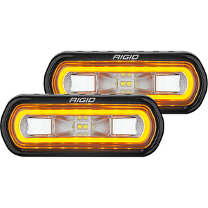 RIGID Industries SR-L Series Surface Mount Spreader Light - Black Housing - Amber Halo [53123] - Flood/Spreader Lights