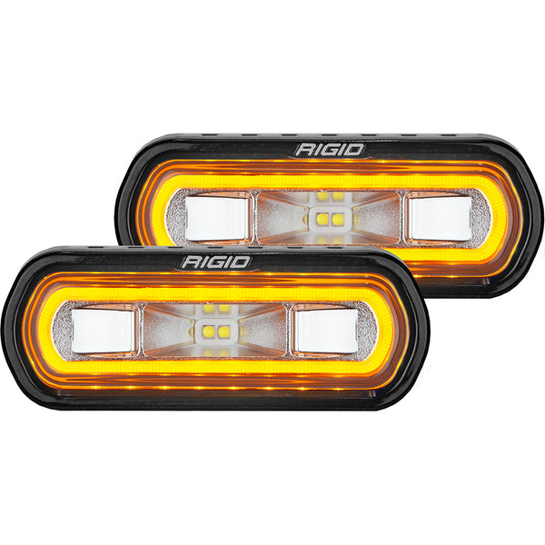 RIGID Industries SR-L Series Surface Mount Spreader Light - Black Housing - Amber Halo [53123] - Flood/Spreader Lights