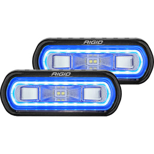 RIGID Industries SR-L Series Surface Mount Spreader Light - Black Housing - Blue Halo [53121] - Flood/Spreader Lights