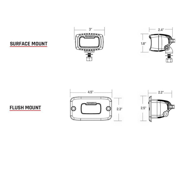 RIGID Industries SR-M Series PRO Diffused Backup Kit - Black [980013] - Flood/Spreader Lights