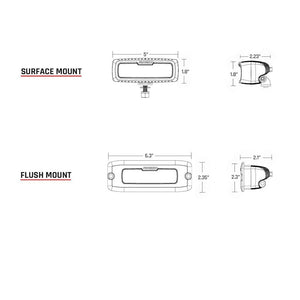 RIGID Industries SR-Q PRO Back Up Light Kit - Surface Mount Diffused - Pair - Black [980023] - Flood/Spreader Lights