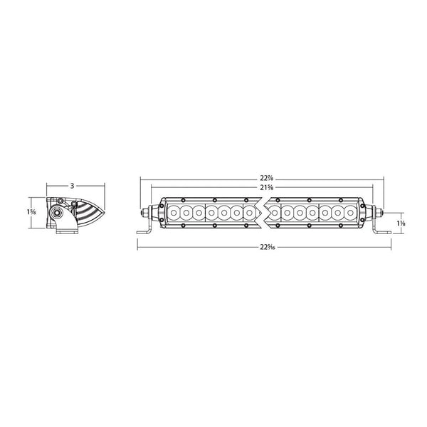 RIGID Industries SR Series 20’’ Spot w/Amber Pro Lens [922314] - Light Bars