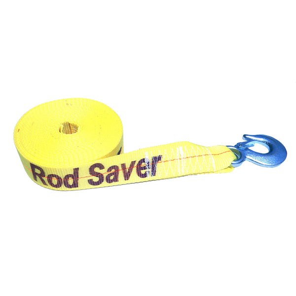 Rod Saver Heavy-Duty Winch Strap Replacement - Yellow - 2’’ x 25 [WSY25] - Winch Straps & Cables