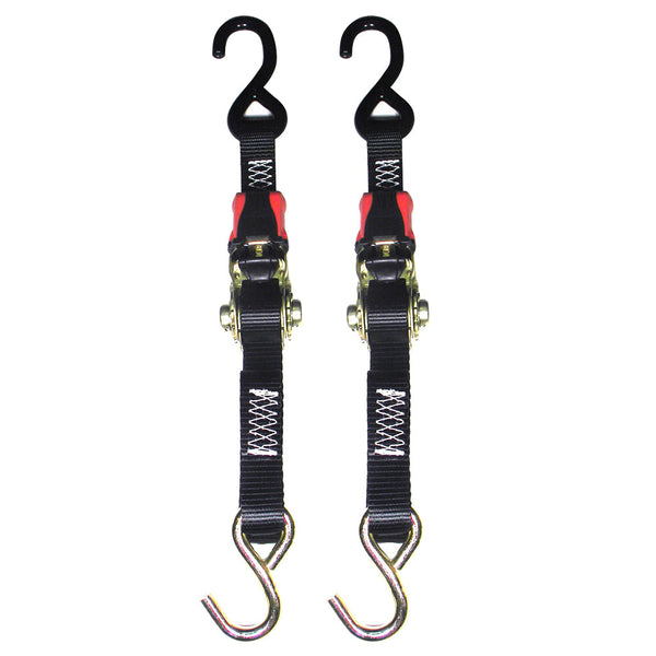 Rod Saver Rubber Ratchet Tie-Down - 1’’ x 3 - Pair [RTD3] - Tie-Downs