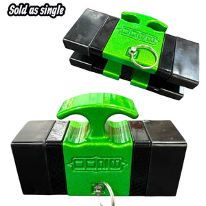 Single Ram Motor Tote compatible with mid size Yamahas Suzukis and Dual Ram Verado’s - Green - Transom Savers and motor