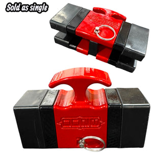 Single Ram Motor Tote compatible with mid size Yamahas Suzukis and Dual Ram Verado’s - Red - Transom Savers and motor