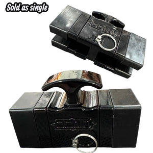 Single Ram Motor Tote compatible with mid size Yamahas Suzukis and Dual Ram Verado’s - Black - Transom Savers and motor