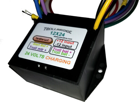 TROLLBRIDGE 12X24 A 12 TO 24 VOLT BATTERY CHARGER AND COMBINER COMBINED.