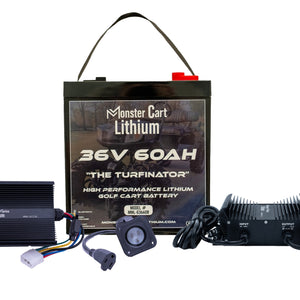 TURFINATOR BUNDLE - 36V 60AH LITHIUM BATTERY & 36V 15A WATERPROOF CHARGER