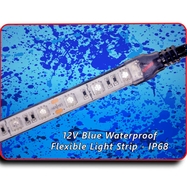 Waterproof Flexible Light Strip - IP68 - 12V Blue - Led Lighting